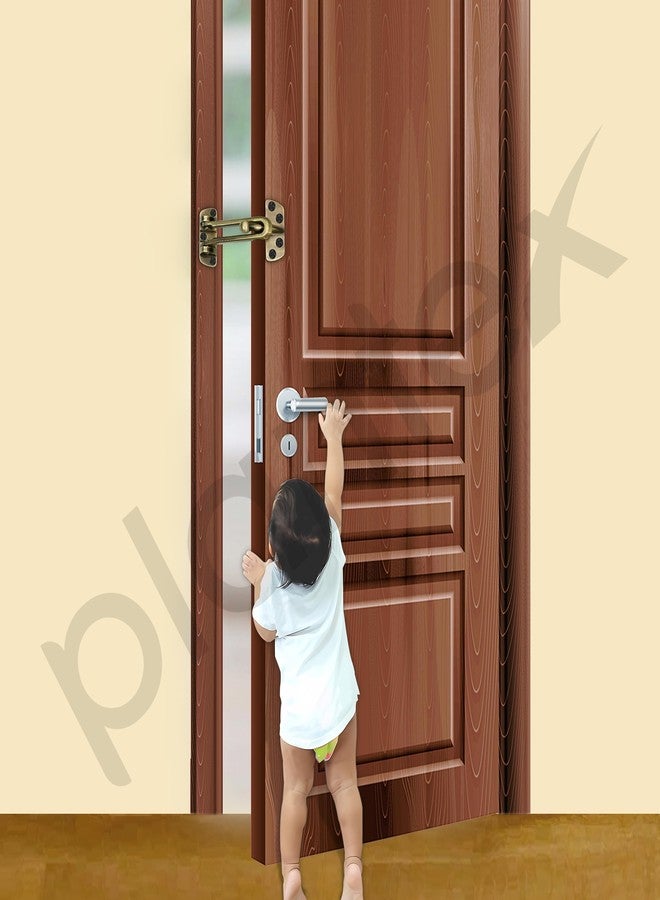 Plantex Security Latch for Home/Safety Door Lock for Home-Office- Hotel, Safety Guard with High Security Auxiliary Lock (Brass Antique) - Image 2